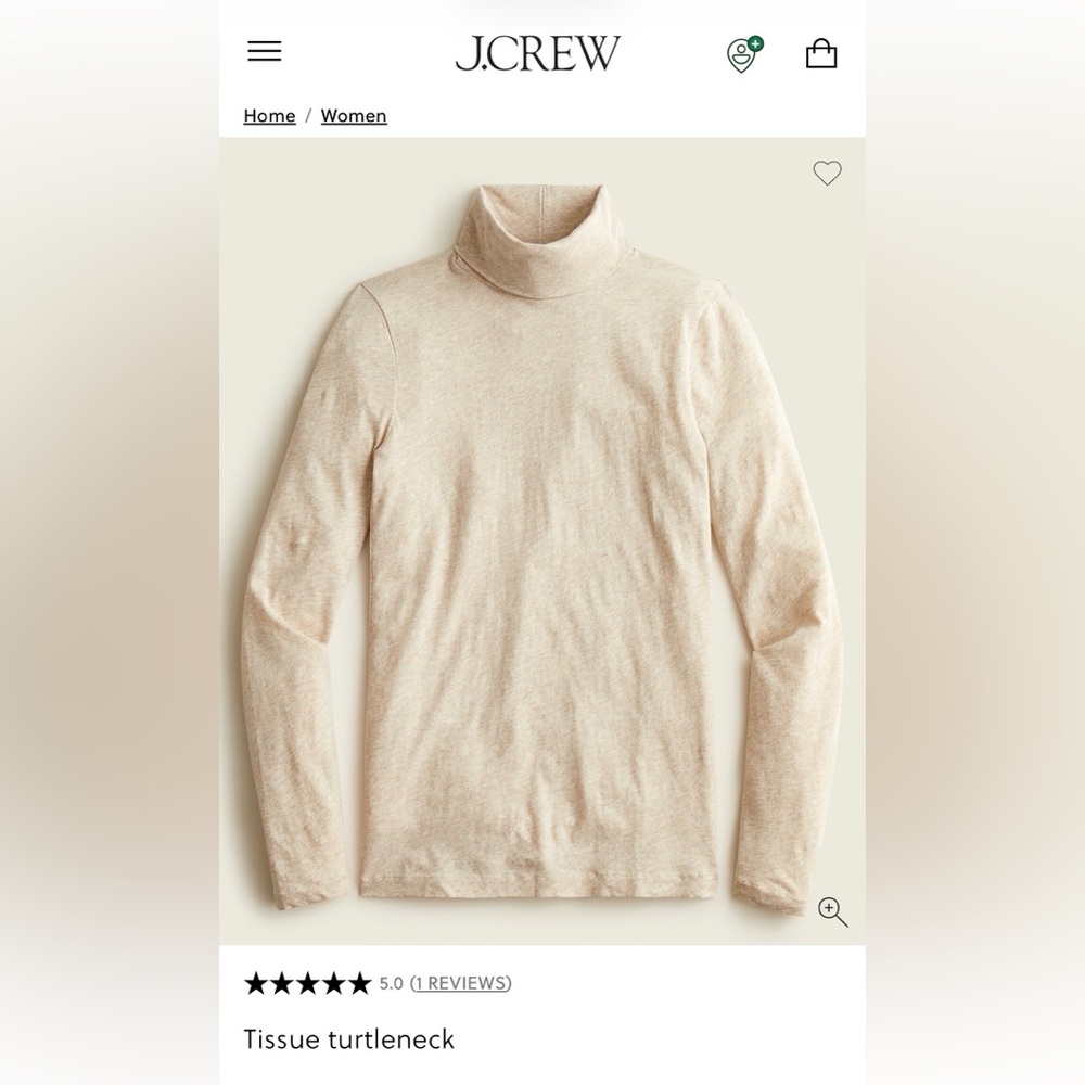 J.Crew Tissue Turtleneck Women Top